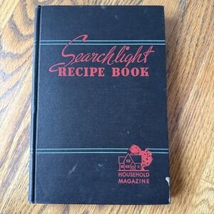 Vintage 1946 Searchlight Recipe Book + Recipes Newspaper Clippings Household Mag